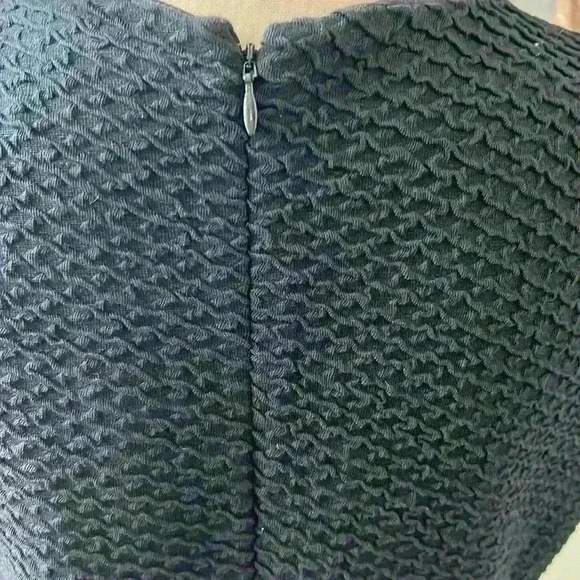 Armani Collezioni Navy blue textured midi dress size 16 - Picture 4 of 7